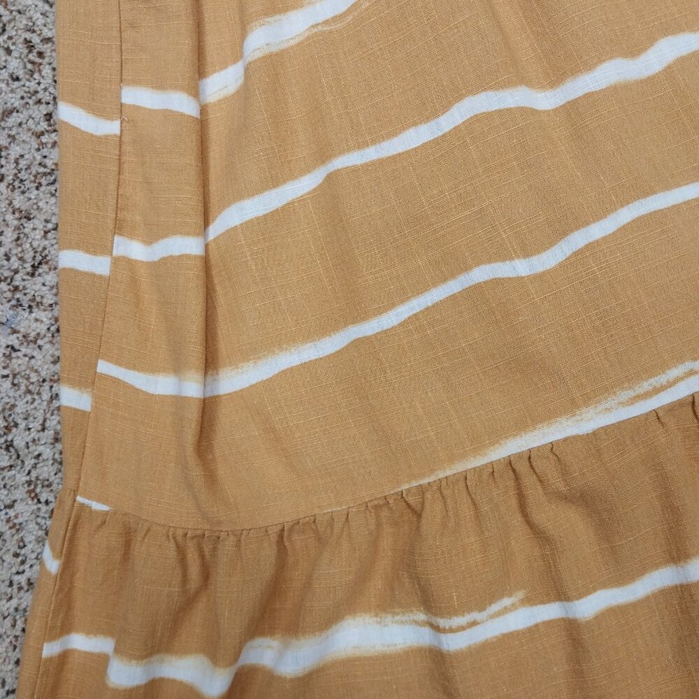 3488 Size Large Simply Vera Wang Gold Stripe Dress . - Picture 3 of 7